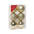 Champagne Shatterproof Baubles (8cm) (6 pieces)