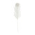 Glitter Feather Stem  White 