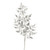 Lustre Leaf Spray Silver 53Cm