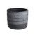 Large Dark Grey Cement Pot Oblique Pattern