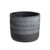Large Dark Grey Cement Pot Oblique Pattern