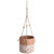 Terracotta Style Hanging Pot With Flower Design Large