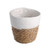Seagrass Basket White  19x14x18cm