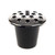 Grave Vase Black With Silver Lid