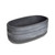 Oval Dark Grey Cement Pot Oblique Pattern