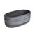 Oval Dark Grey Cement Pot Oblique Pattern