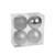 Silver Shatterproof Baubles (10cm) (4 pieces)