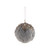 Hanging Fur Bauble with Glitter Grey 11Cm