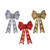 3 Assorted Light up Door Bows Red/Gold/Silver H50cm