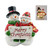 Snowmen with Light up Merry Christmas sign 22.5cm