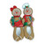 Sitting Gingerbread Boy and Girl with long legs 2 Assorted 33cm