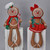 Sitting Gingerbread Boy and Girl with long legs 2 Assorted 33cm