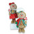 Gingerbread boy and girl standing with telescopic legs 2 Asst 45cm