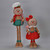 Gingerbread boy and girl standing with telescopic legs 2 Asst 45cm