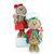 Gingerbread boy and girl standing with telescopic legs 2 Asst 45cm