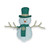 Snowman with glitter arms green and white 26cm