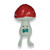 Mushroom with bow tie and candy cane hat 28cm