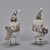 Standing Birds with metal legs Natural 2 Asst hat/scarf designs 22cm