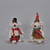 Skiing mouse with hat red and green 2 asst 28cm