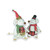 Skiing mouse with hat red and green 2 asst 28cm