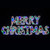 Tinsel Flashing Merry Christmas sign 1.6m