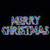 Tinsel Flashing Merry Christmas sign 1.6m