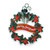 40cm Metal Xmas Wreath with Merry Xmas Battery Operated 