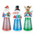 Metal Christmas Figure 3 Asst Santa, Snowman or Reindeer 35cm Battery Operated