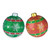Lrg Polyresin Light Up Bauble Green-Red 22cm Battery Operated