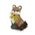 Fox with Sunflower 17x15x21cm