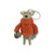 Woodland Squirrel with orange jumper 6x5x12cm