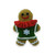 Hanging Gingerbread Decoration with green snowflake jumper H13.5xW10xD1.5cm