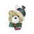 Bears head with tartan hat and scarf 14x9x28cm