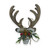 Wooden Deer Head with bow 22.5x5.5x29cm