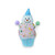Snowman with blue hat and sparkles 11x9x19cm