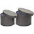 Set of 2 Hatboxes - Grey - No Liner