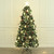 Fibre optic Tree with Baubles Green metal base 7ft