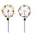 2 Assorted Spinning Solar Garden Spikes H:126cm. Bee or Daisy.