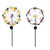2 Assorted Spinning Solar Garden Spikes H:126cm. Bee or Daisy.