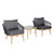 Bistro Set 2 Occasional chairs and low table Chairs:70x74x67cm Table:45cm Square