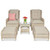 Wicker Companion Set 5 pce Beige. Sofa:70x87x97cm Stool:59x52x41cm Tble:48x48x45