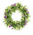30cm Pansy/Daisy Wreath Purple