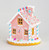 24cm Gingerbread House LED Pink