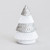 20cm Ceramic Tree Orn. Wht/Silver