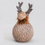 22cm Resin Round Moose Orn. Brown