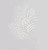68cm Peacock Fern Spray White