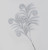 68cm Peacock Fern Spray Silver