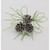 24cm Glitter Cone Pick Green/Silve