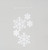 70cm Hanging Snowflake x5 White