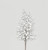 66cm Flocked Berry Spray White